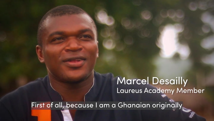 Marcel Desailly visits Ghana Sport for Good programmes