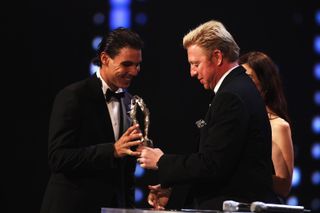 BORIS-BECKER-PRESENTS-RAFA-NADAL-WITH-LAUREUS-WORLD-SPORTSMAN-OF-THE-YEAR-AWARD-(2011)