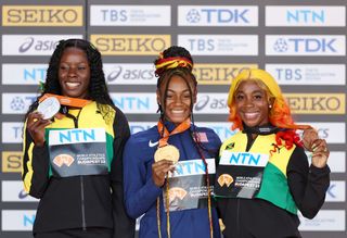 WOMEN-S-100M-PODIUM