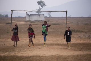 Girls from the Laureus Sport for Good Yuwa Progarmme India