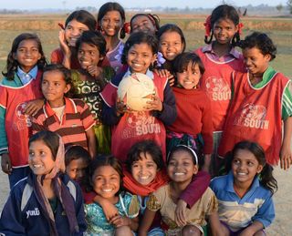 Girls from the Laureus Sport for Good Yuwa Programme India